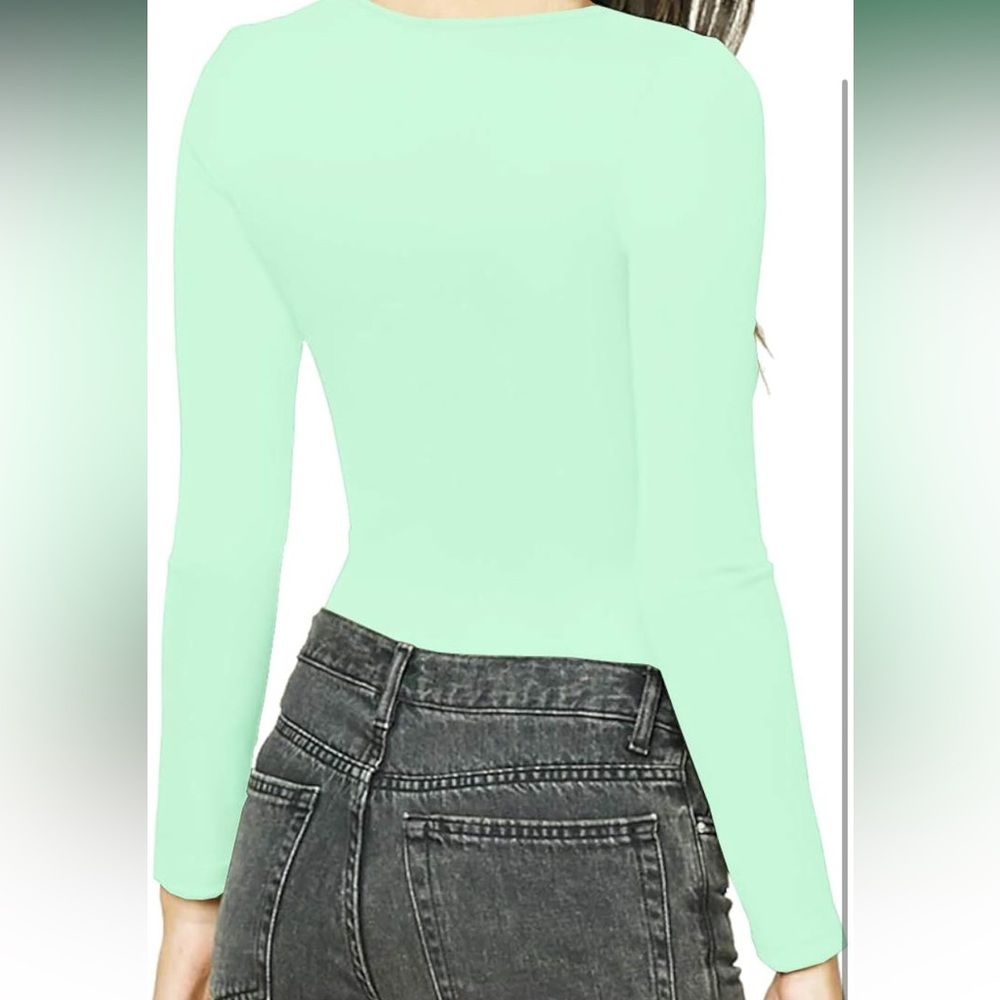 long sleeve rayon bodysuit - Picture 5 of 5